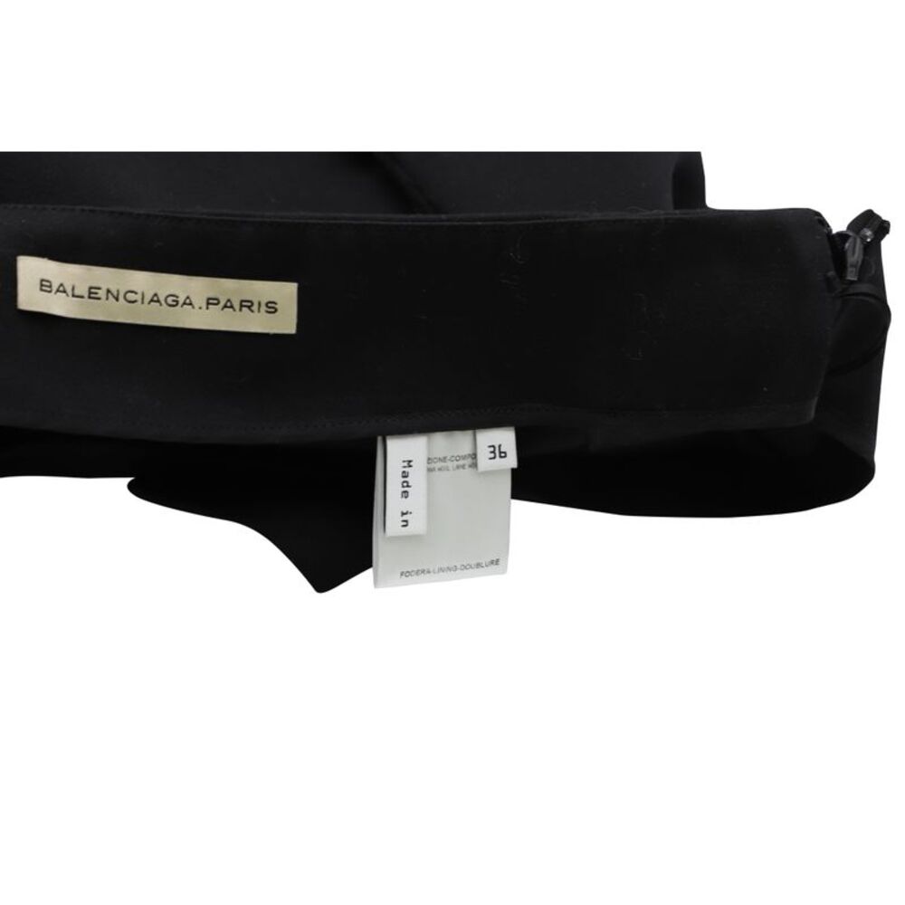 Balenciaga Pencil Skirt in Black Wool - Picture 4 of 4
